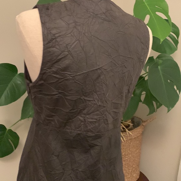 Gestuz dress Scandinavian faux leather deep plunge Eu size 36 US small - Picture 8 of 11